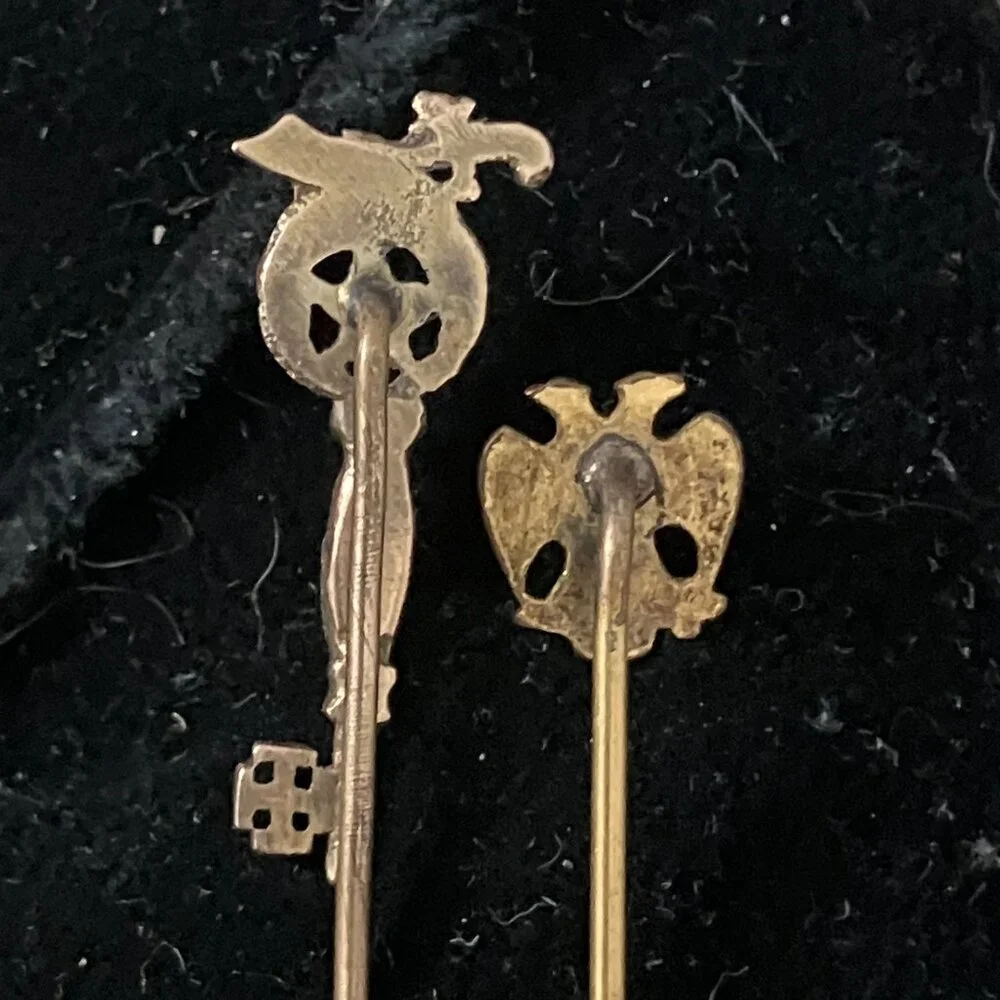 Antique & Vintage Masonic Shriner Jewelry Lot Cufflinks Stick Pin 32 Odd Fellows